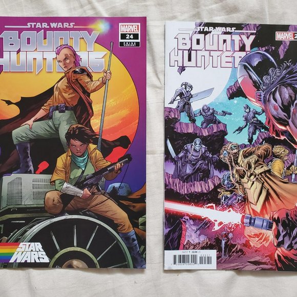Star Wars #24 & #25 Comic Pride Month Variant Bounty Hunters Marvel Disney New - Picture 1 of 6
